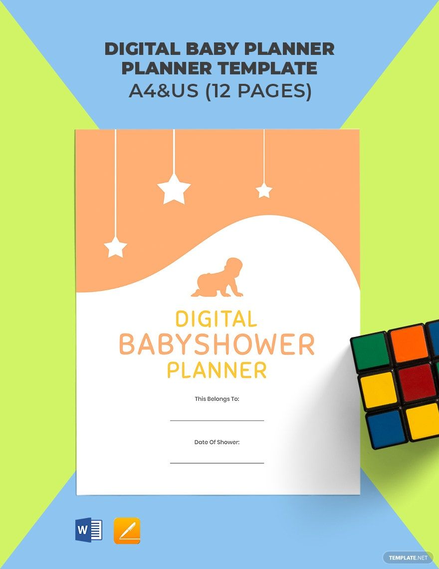 Digital Baby Shower Planner Template