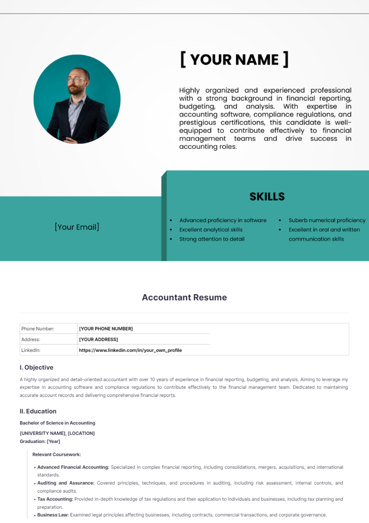 Accountant Resume - Edit Online & Download