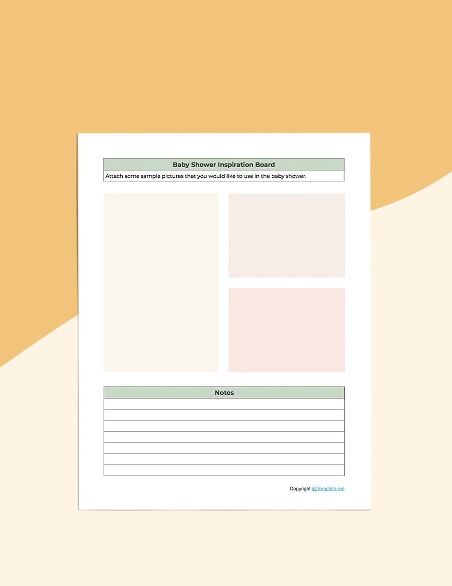 Printable Baby Shower Planner Template