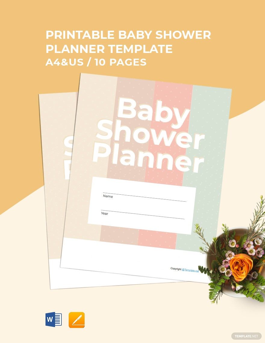 Printable Baby Shower Planner Template