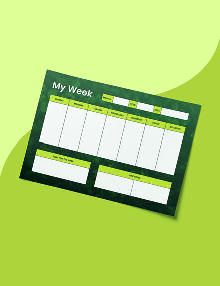 Weekly Desk Planner Template Download