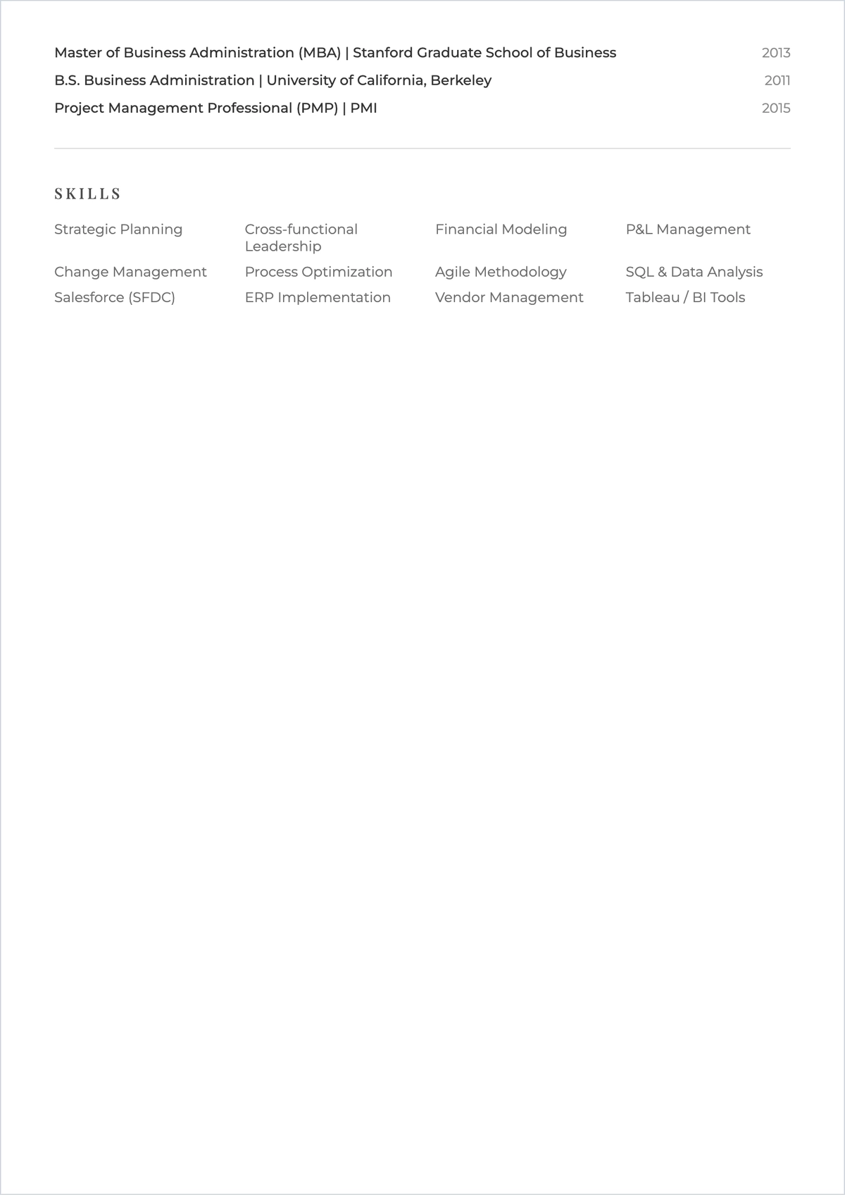Free Business ATS Resume Template, AI Resume Builder