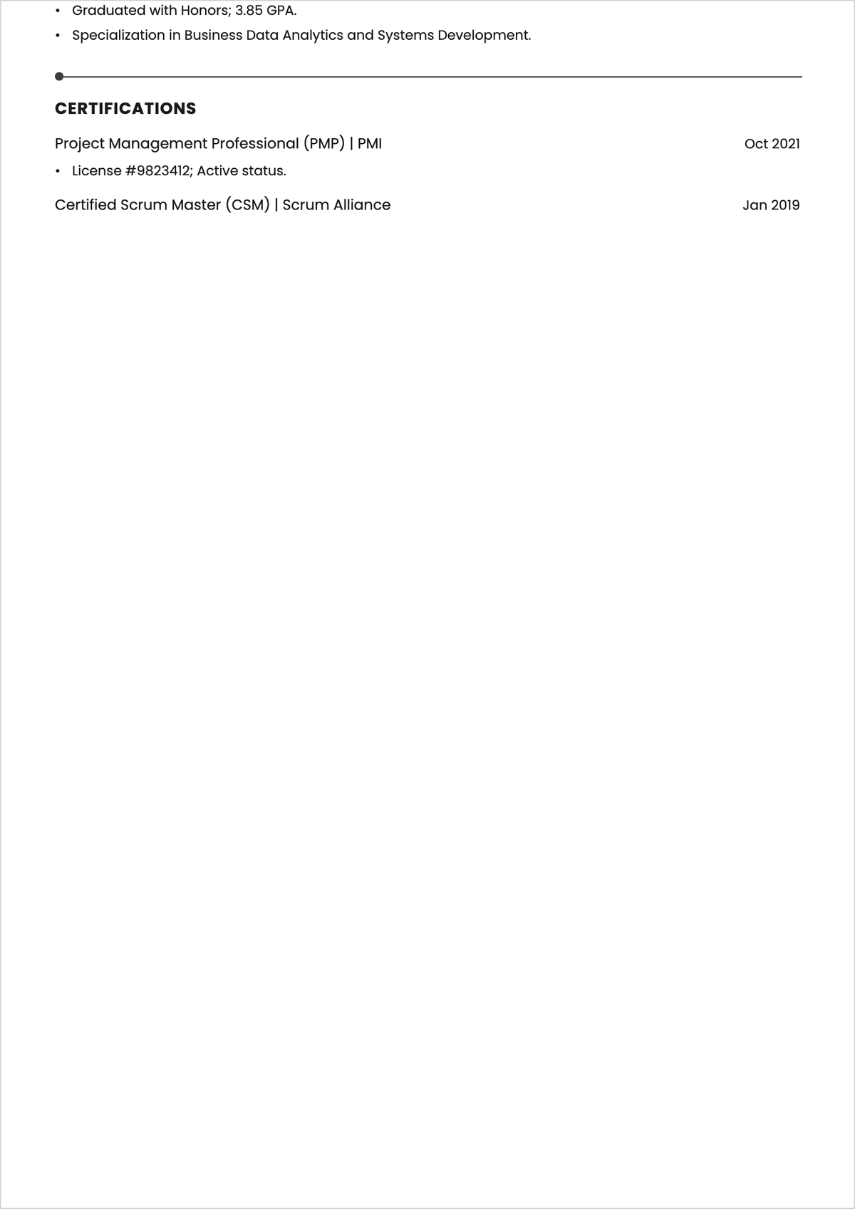 Free ATS Resume for Job Interview Template, AI Resume Builder
