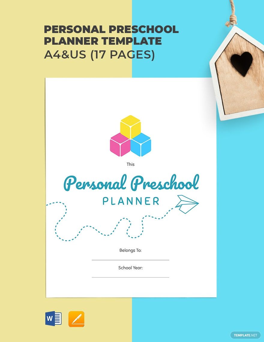 Personal Preschool Planner Template in Word, Google Docs, PDF, Apple Pages