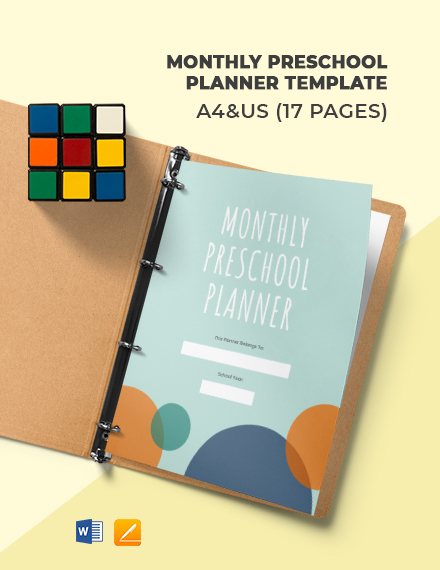 Free Sample Preschool Planner Template - Word, Apple Pages | Template.net