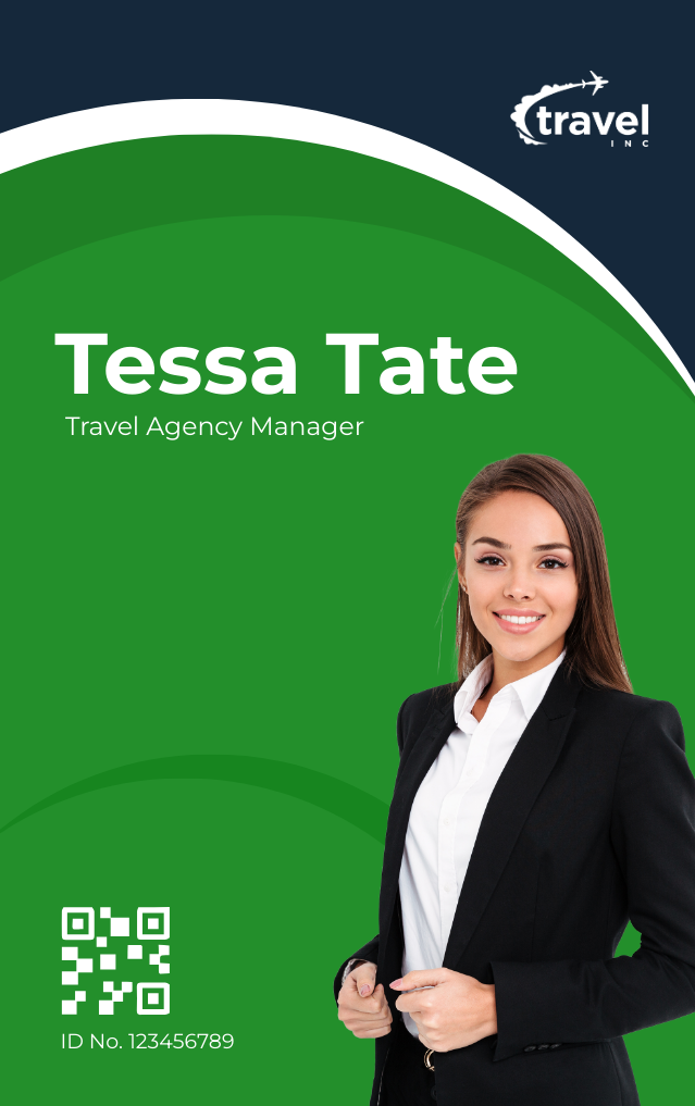Travel Agency Employee ID Card Template