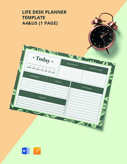 Notes Life Planner Template [Free PDF] - Word | Apple Pages