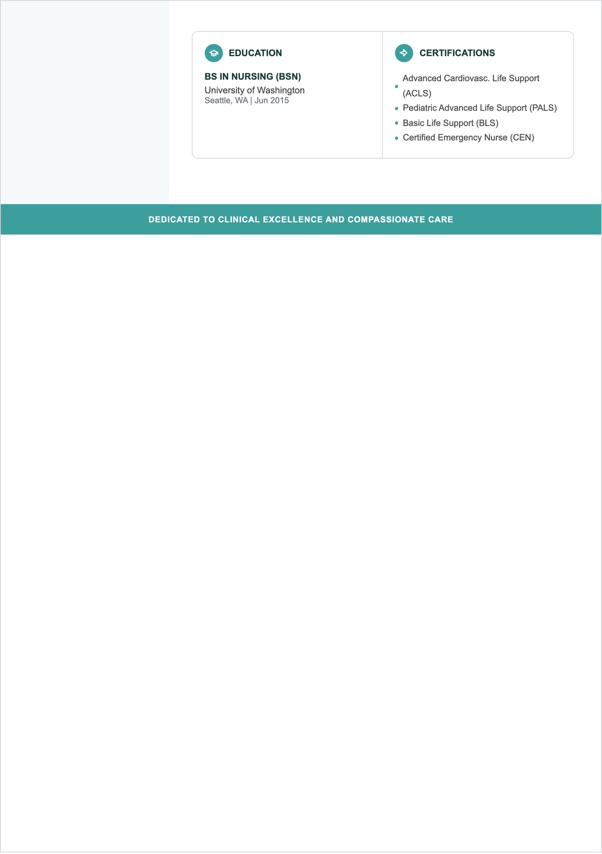 Free Experienced Nurse ATS Resume Template, AI Resume Builder