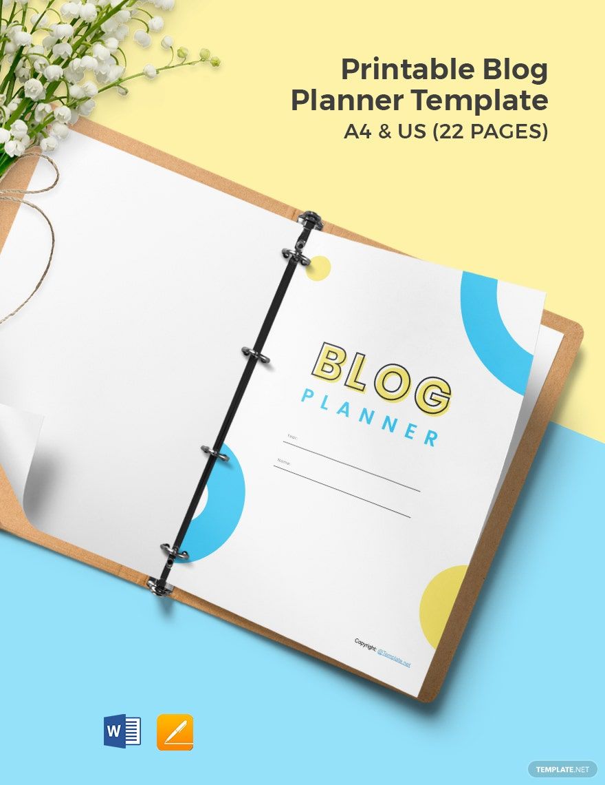 Printable Blog Planner Template