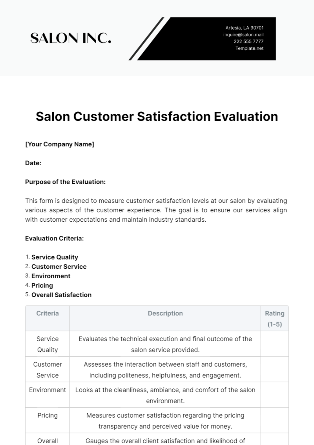 salon-customer-satisfaction-evaluation-template-edit-online