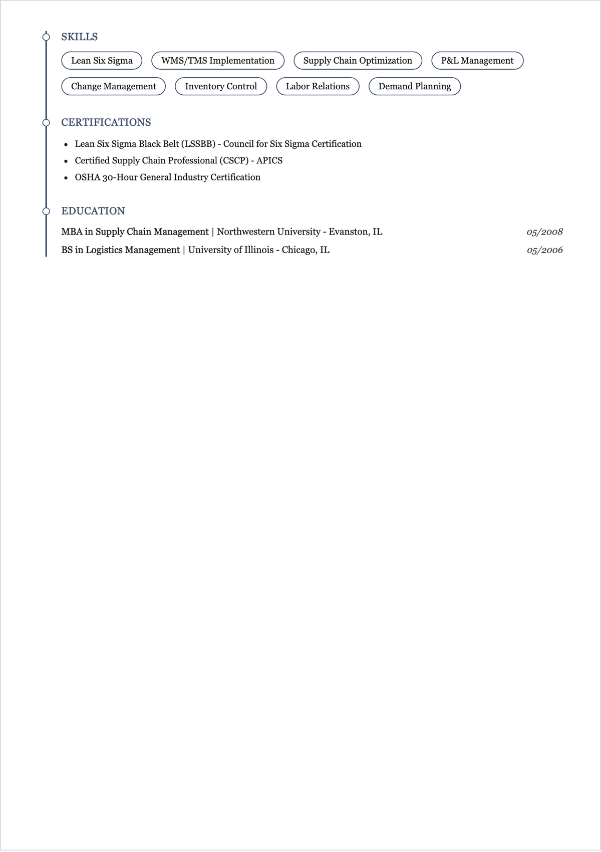Free Experienced Professional ATS Resume Template, AI Resume Builder