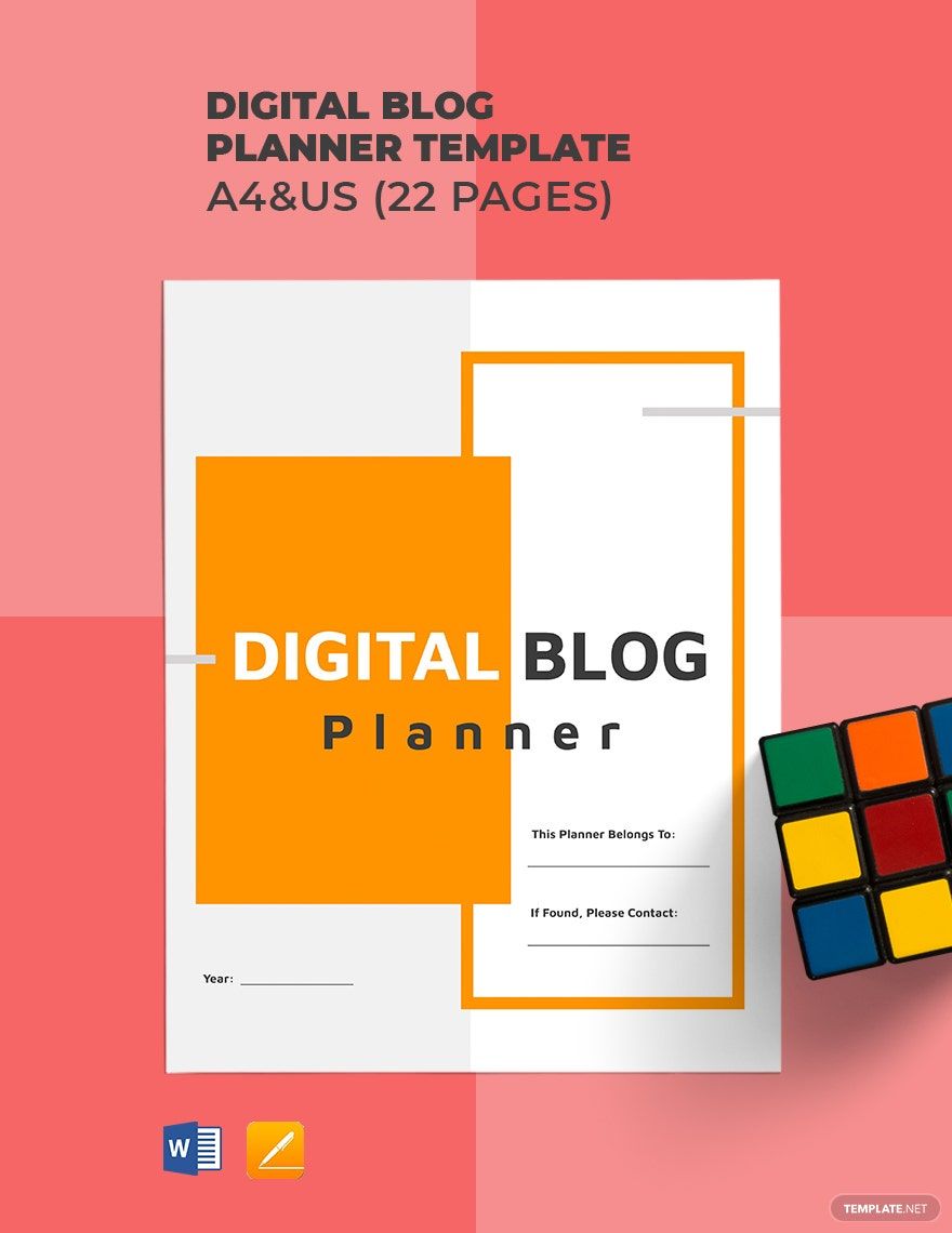 Digital Blog Planner Template