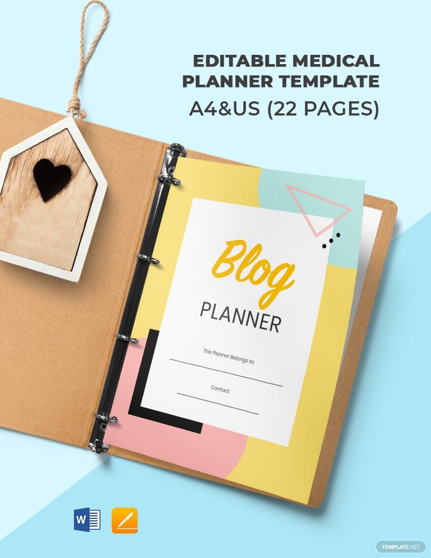 Editable Blog Planner Template