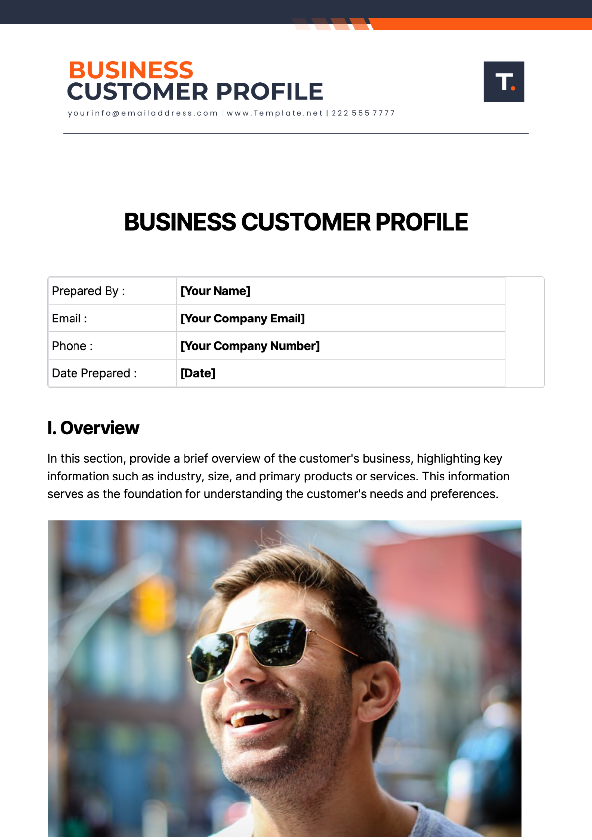 Business Customer Profile Template - Edit Online & Download