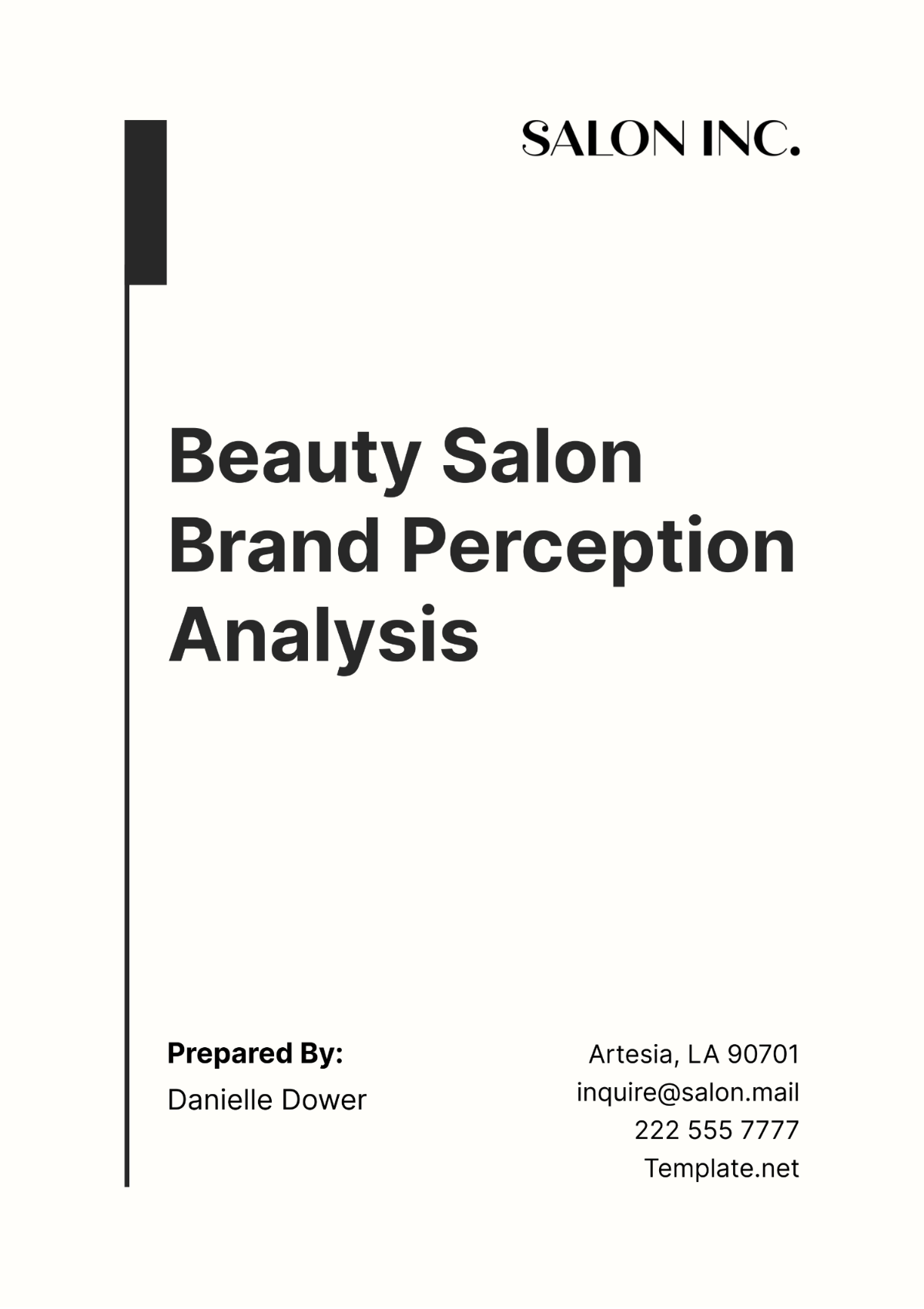 Beauty Salon Brand Perception Analysis Template