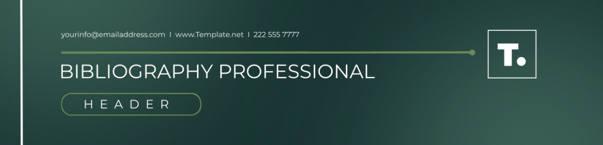 Bibliography Professional Header Template