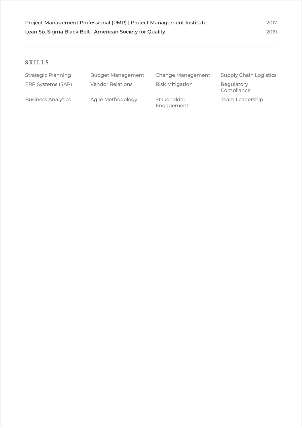 Free Corporate ATS Resume Template, AI Resume Builder