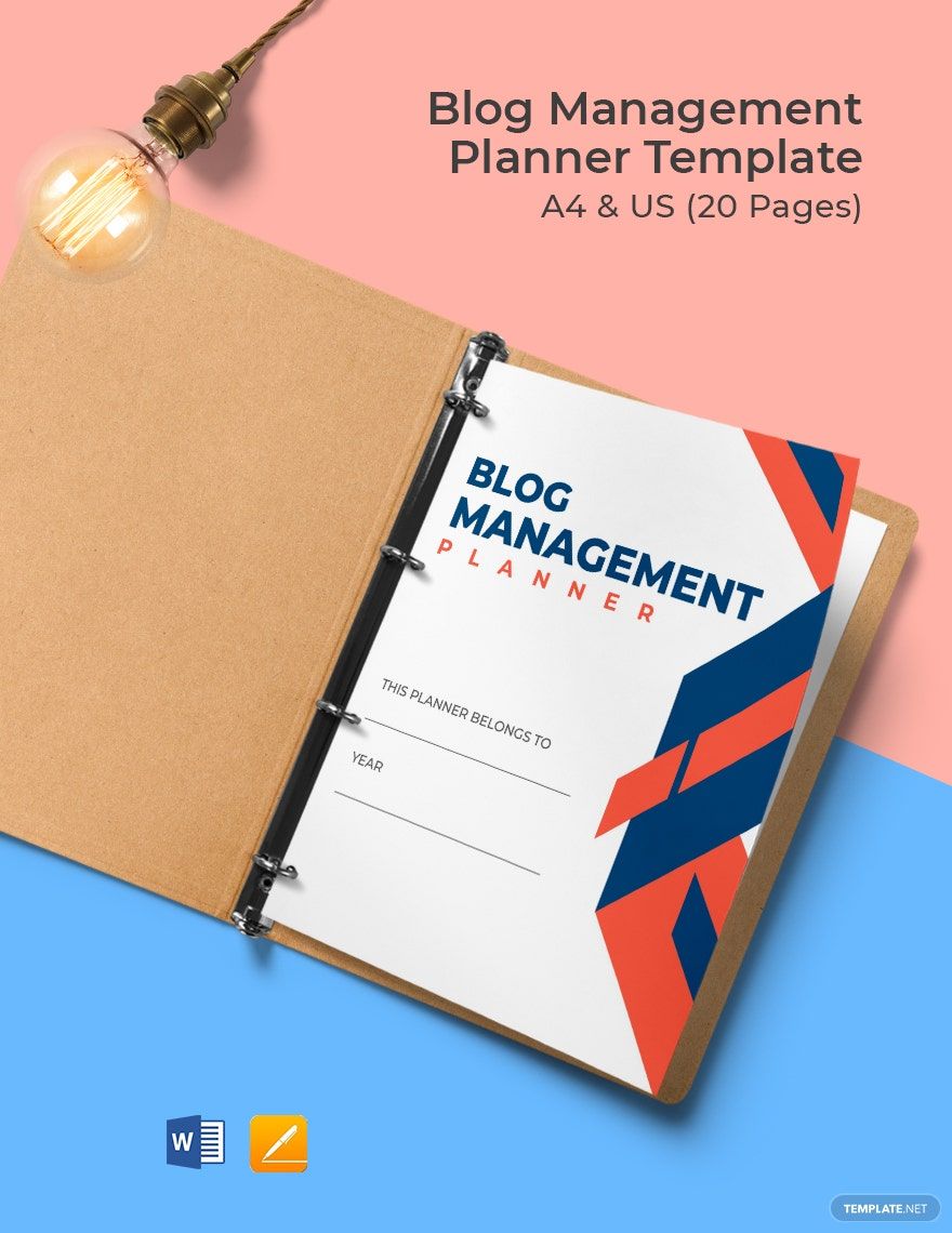 Blog Management Planner Template