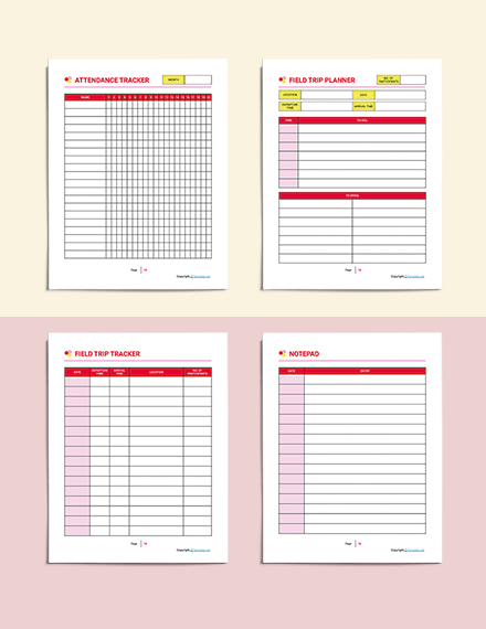 Printable Preschool Planner Template - Word | Apple Pages