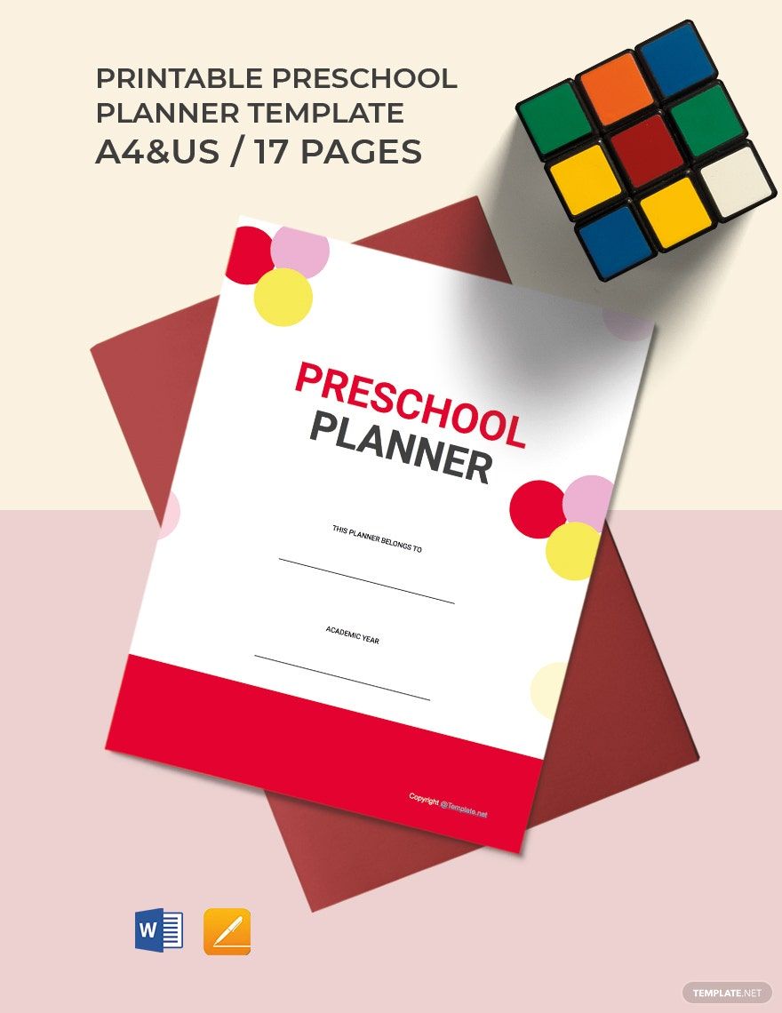 Free Printable Preschool Planner Template
