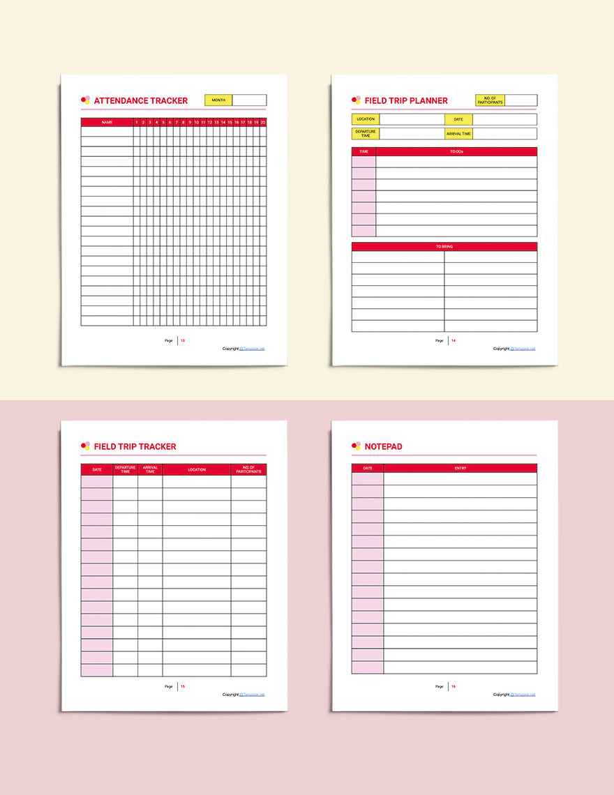 Printable Preschool Planner Template