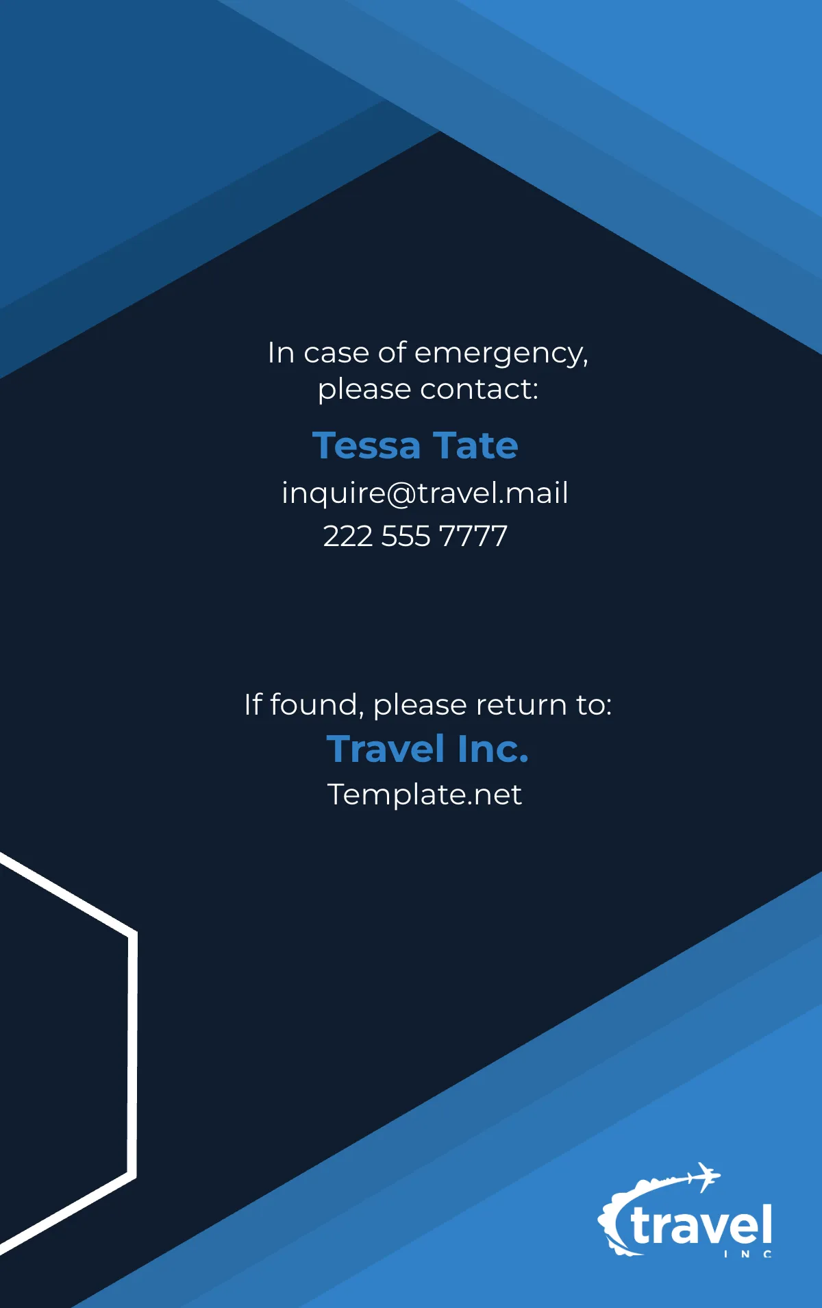 Free Travel Agency Company ID Card Template to Edit Online