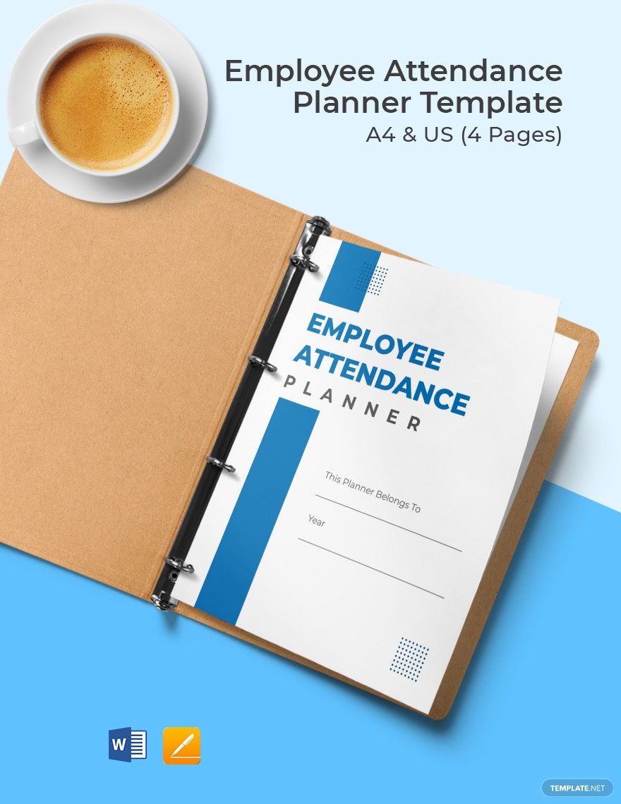 Free Sample Employee Planner Template Word, Apple Pages