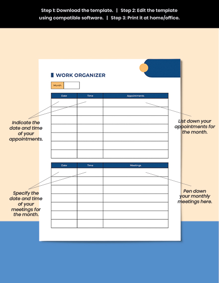 Printable Employee Work Planner