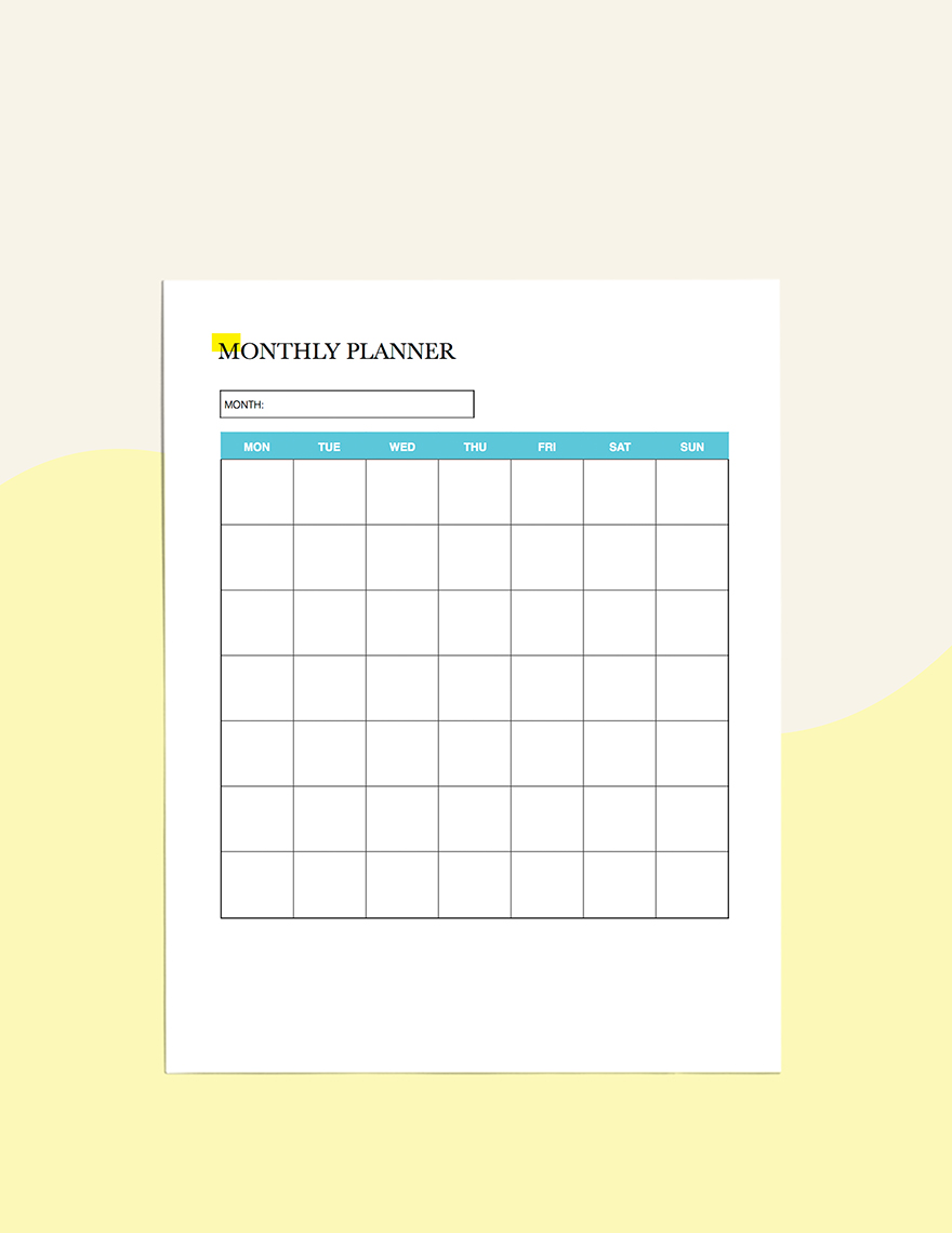 Free Sample Employee Planner Template Word, Apple Pages