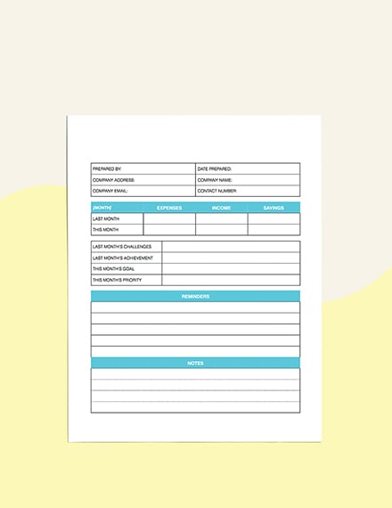 Small Business Employee Planner Template