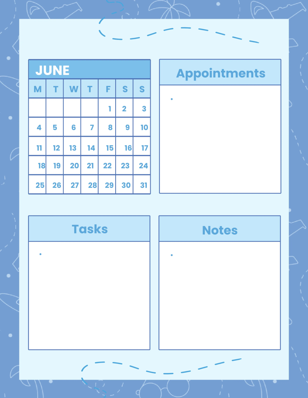 Free Travel Agency Monthly Planner Template to Edit Online