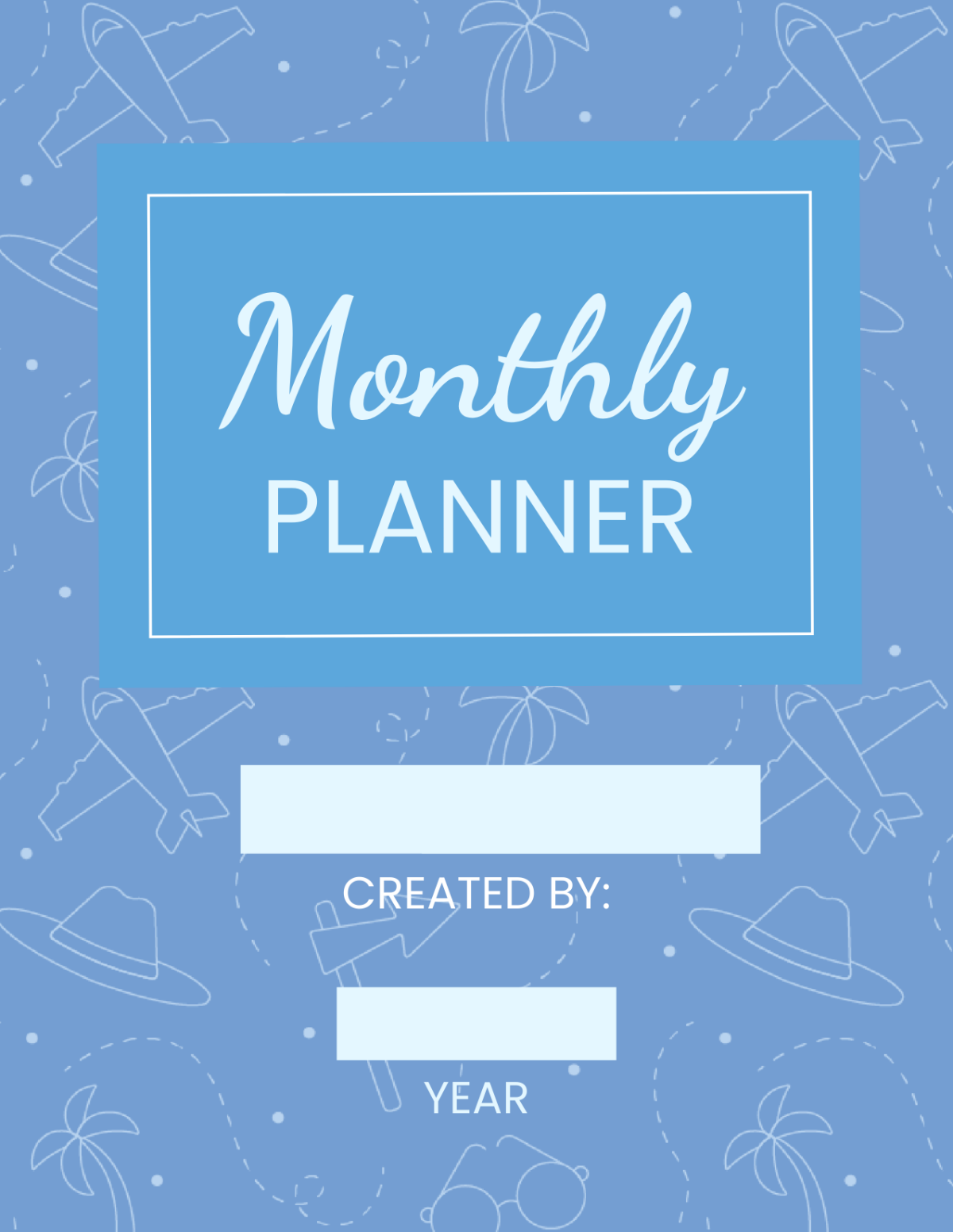 Travel Agency Monthly Planner Template