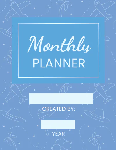 Free Travel Agency Monthly Planner Template to Edit Online