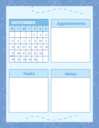 Free Travel Agency Monthly Planner Template to Edit Online