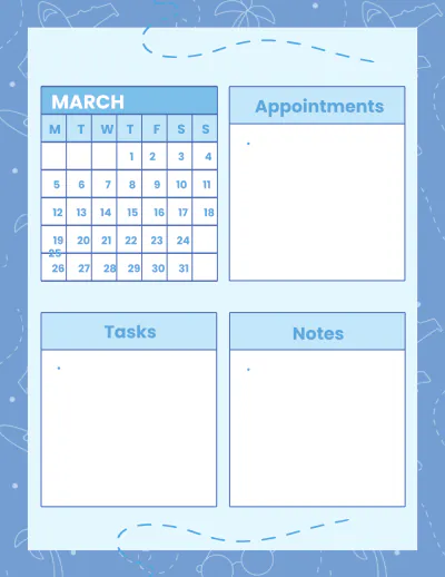 Free Travel Agency Monthly Planner Template to Edit Online