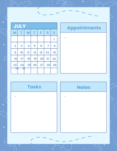 Free Travel Agency Monthly Planner Template to Edit Online