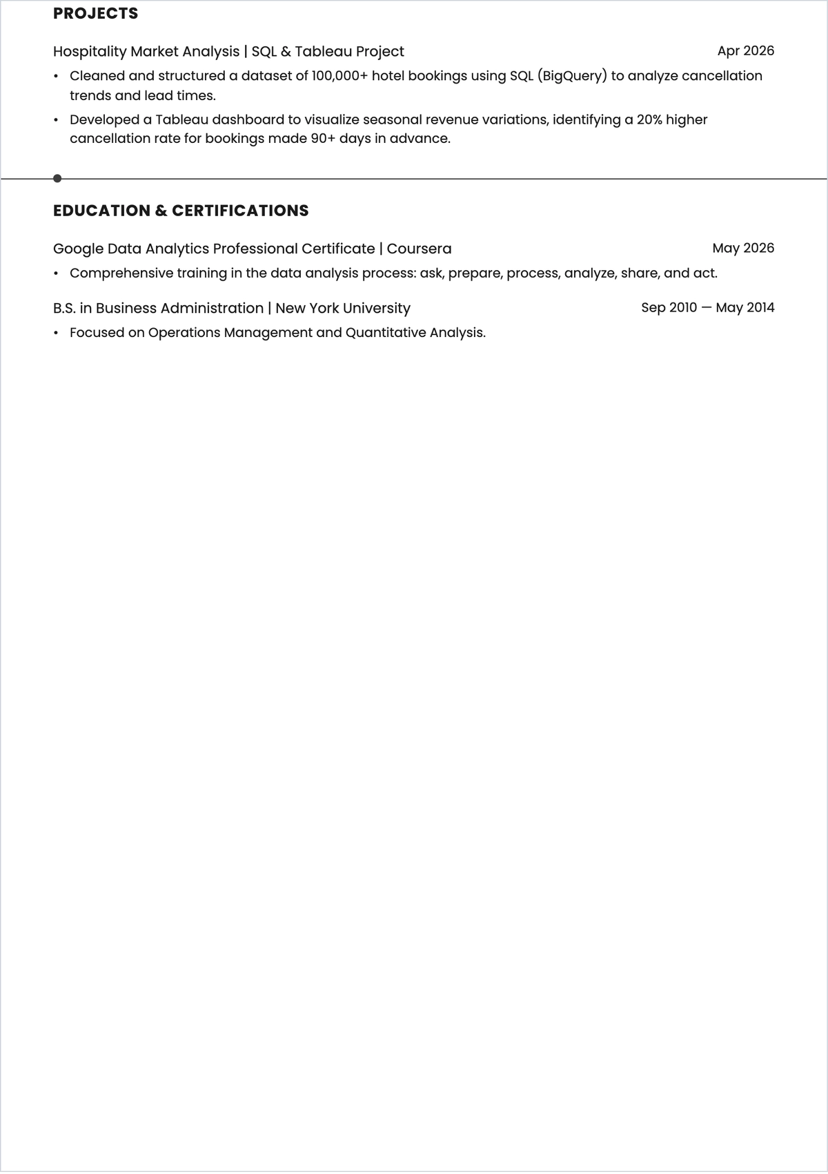 Free Career Change ATS Resume Template, AI Resume Builder