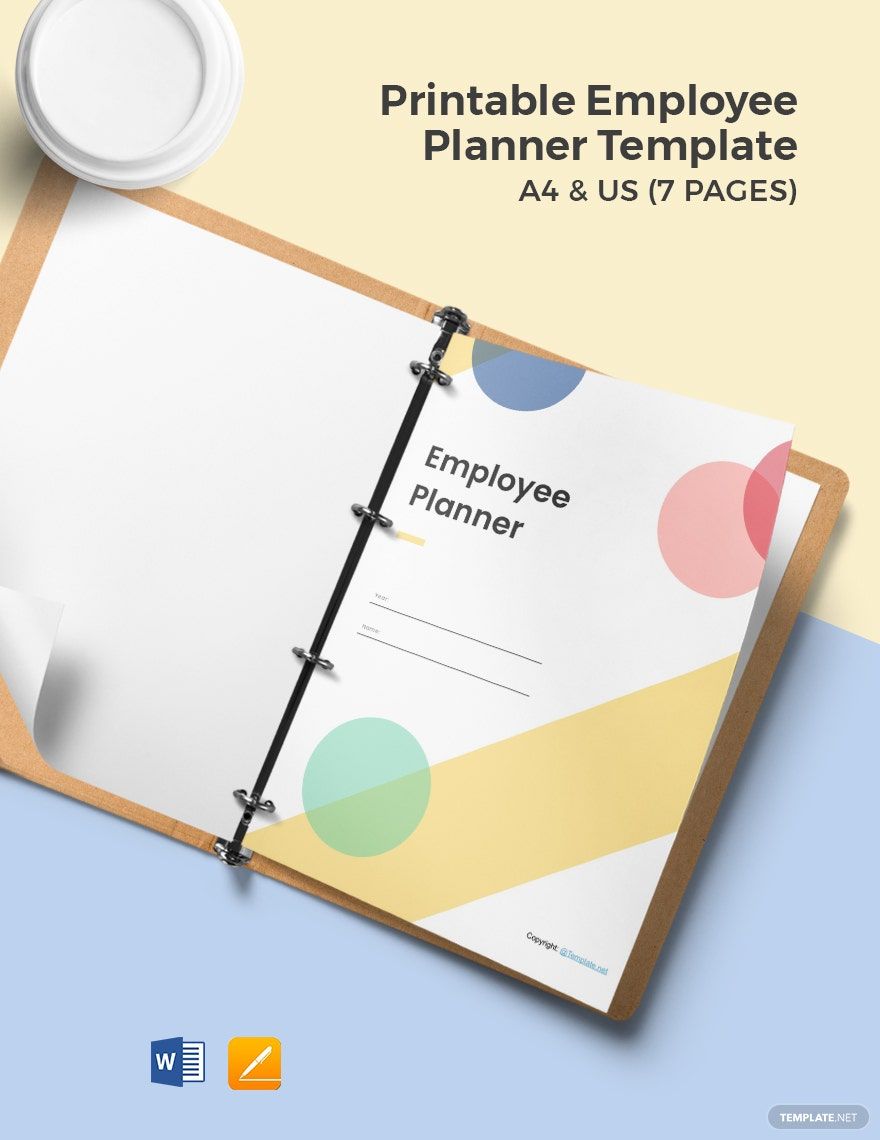 Free Printable Employee Planner Template