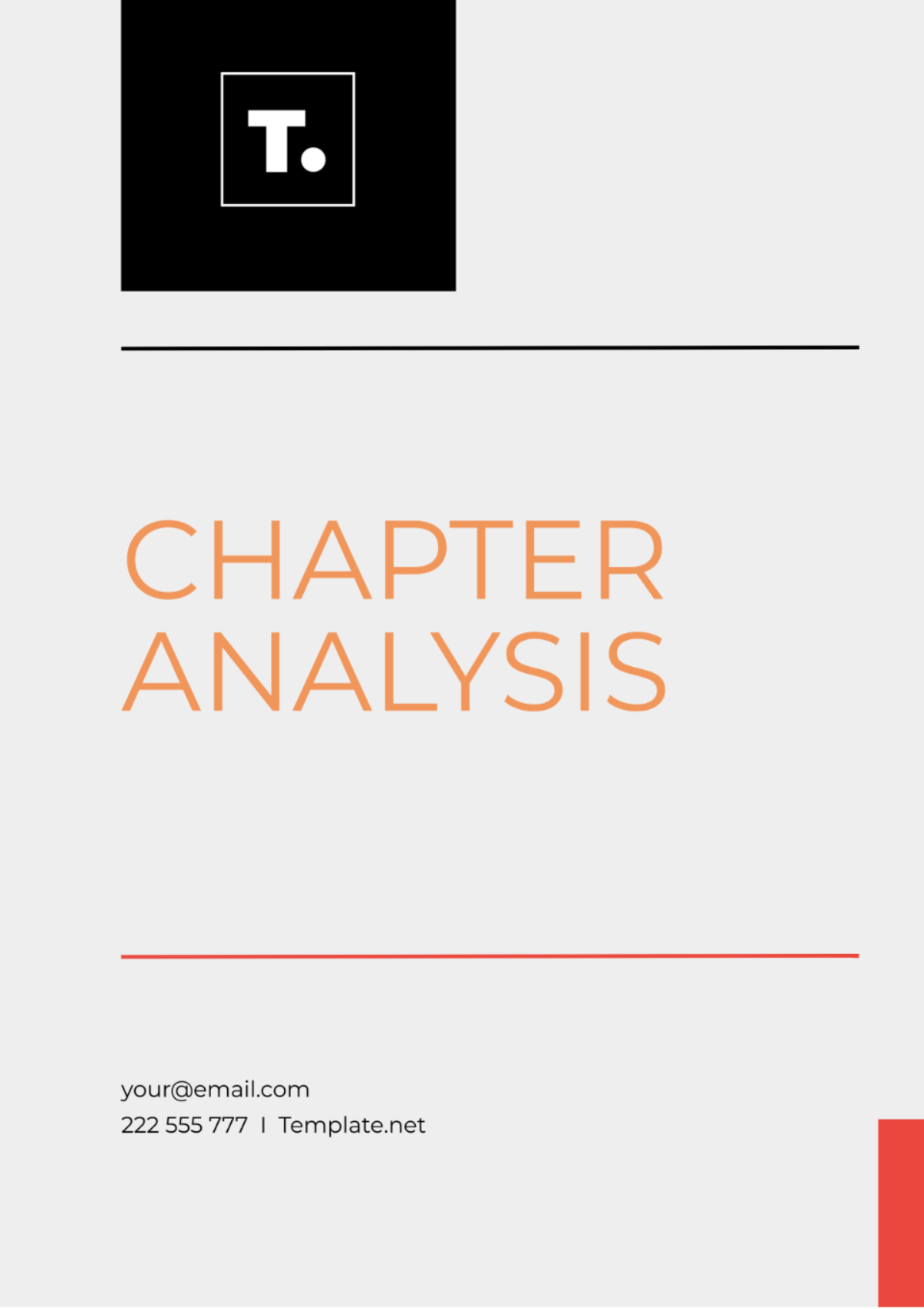 Chapter Analysis Template - Edit Online & Download