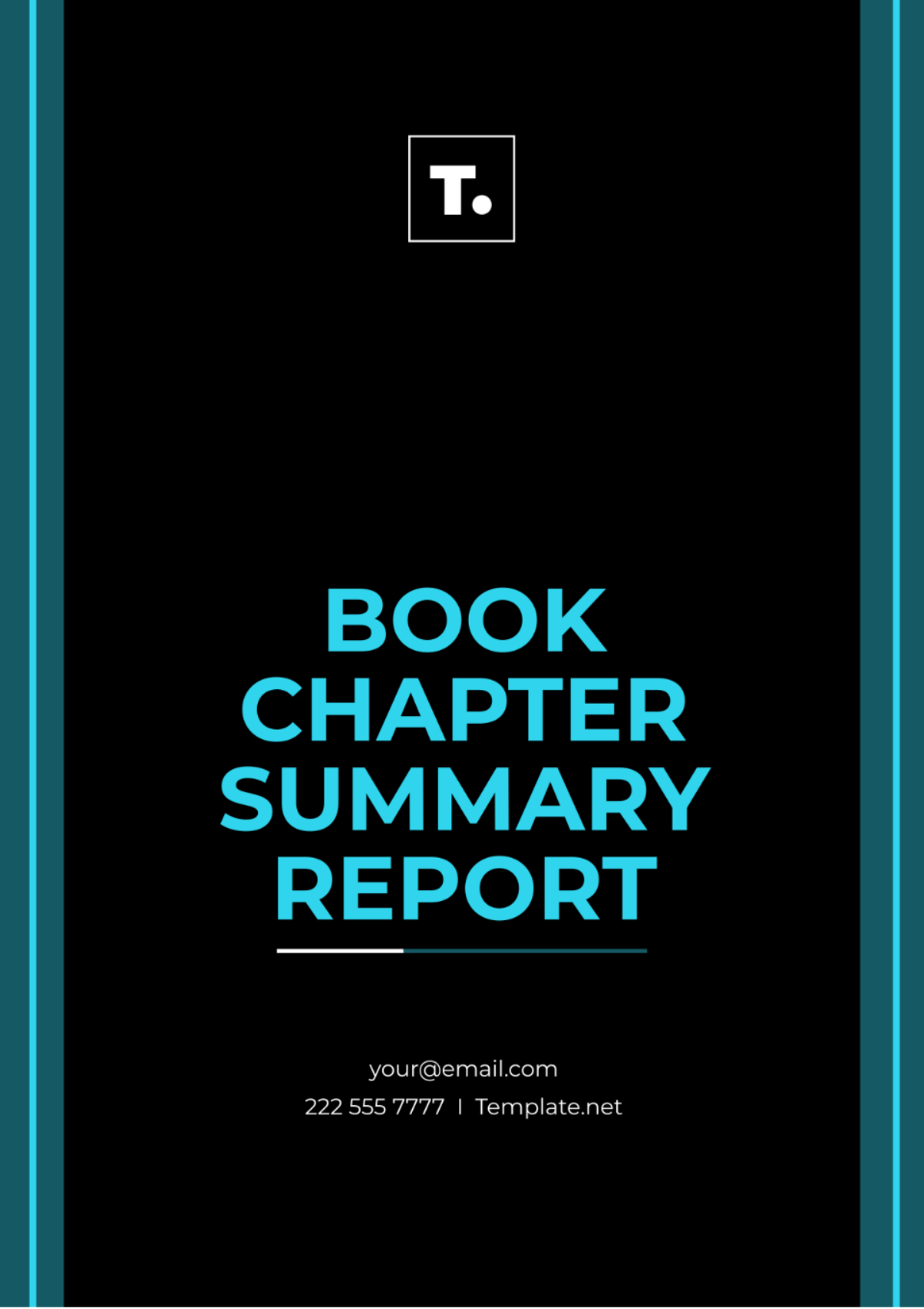 Book Chapter Summary Report Template