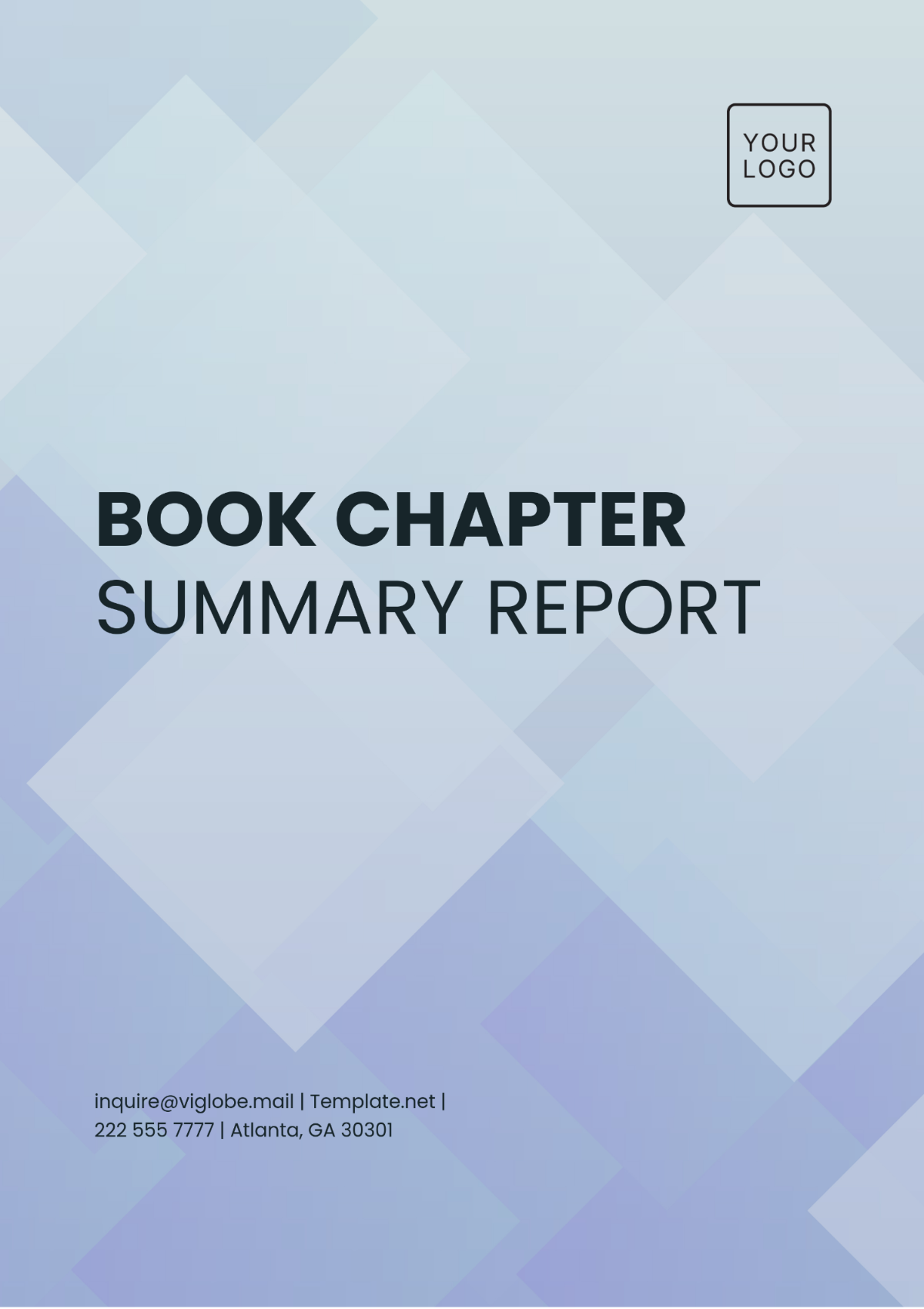 Book Chapter Summary Report Template - Edit Online & Download