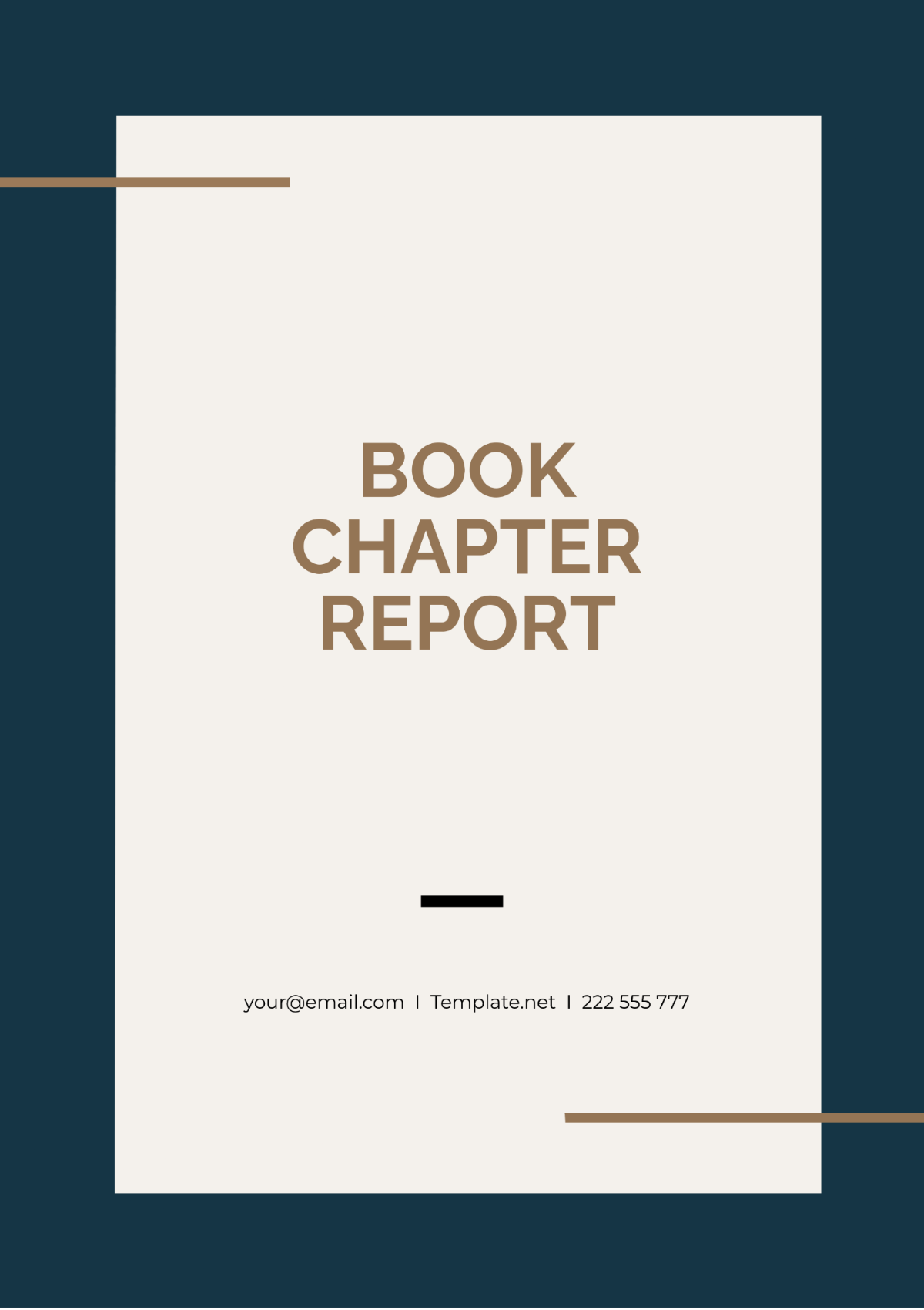 Book Chapter Report Template - Edit Online & Download