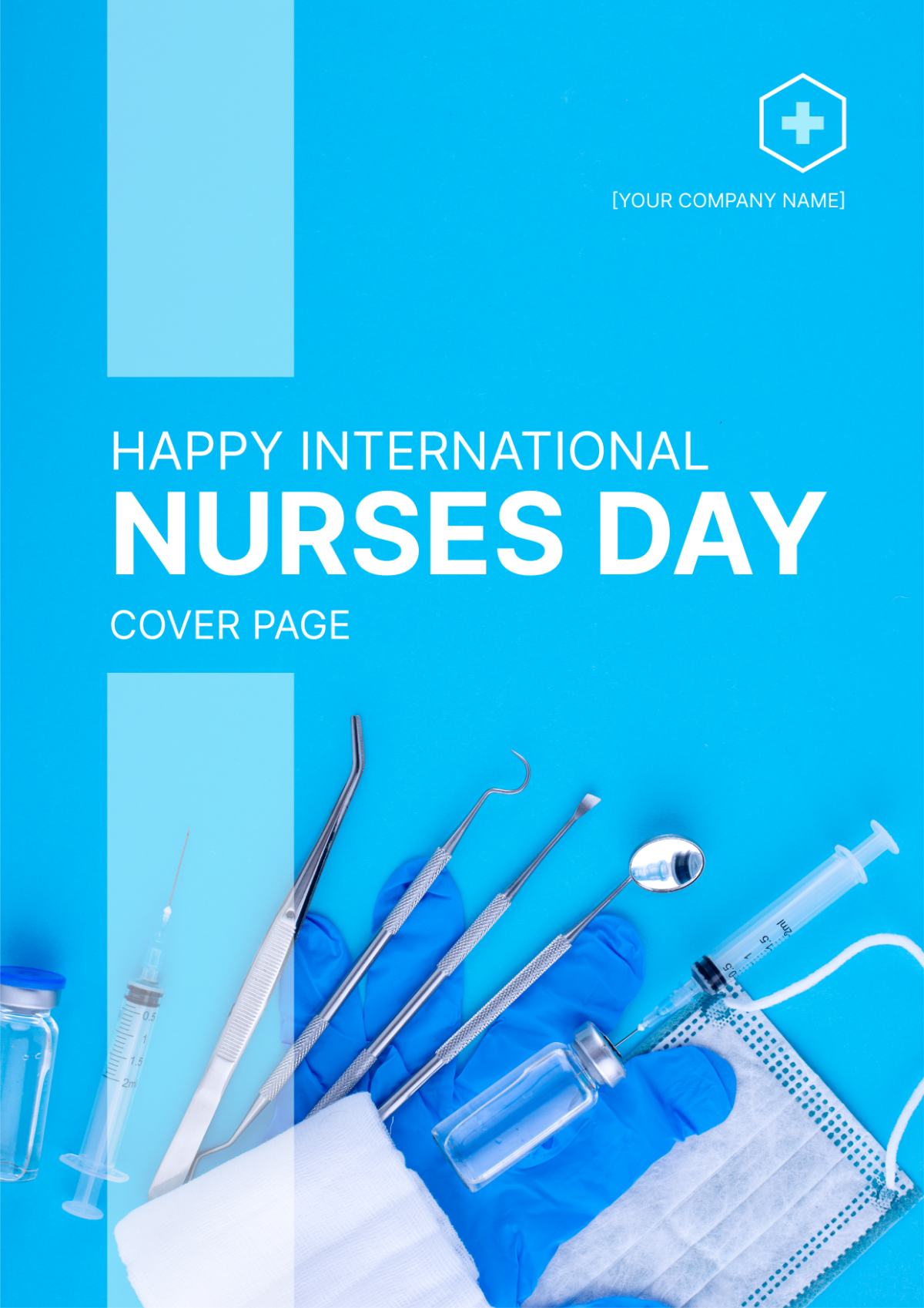 Happy International Nurses Day Cover Page Template