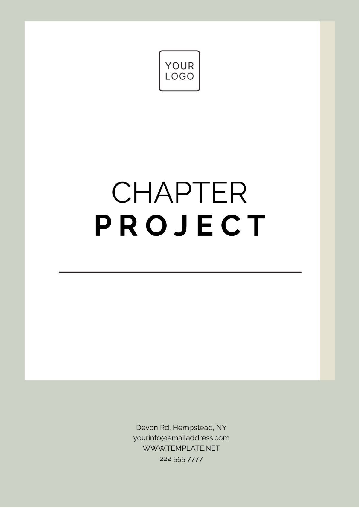 Chapter Project Template - Edit Online & Download