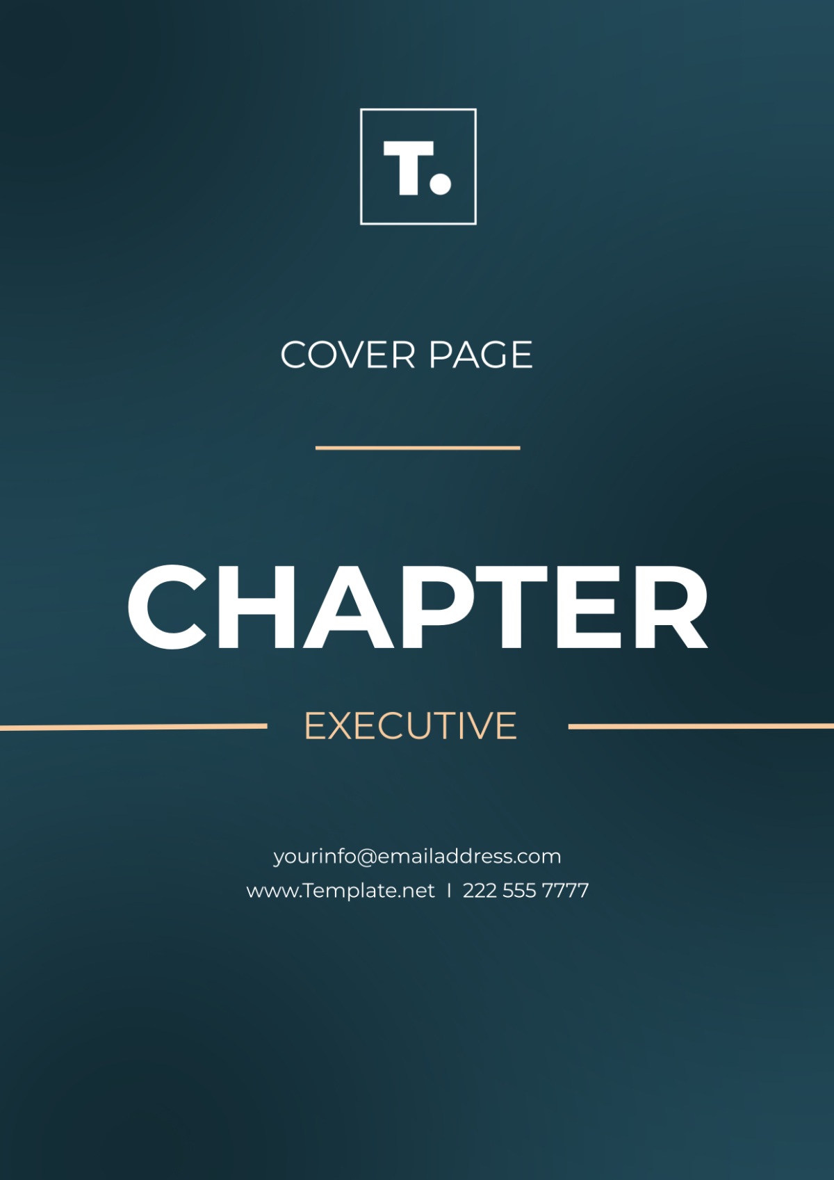 Free Chapter Executive Cover Page Template