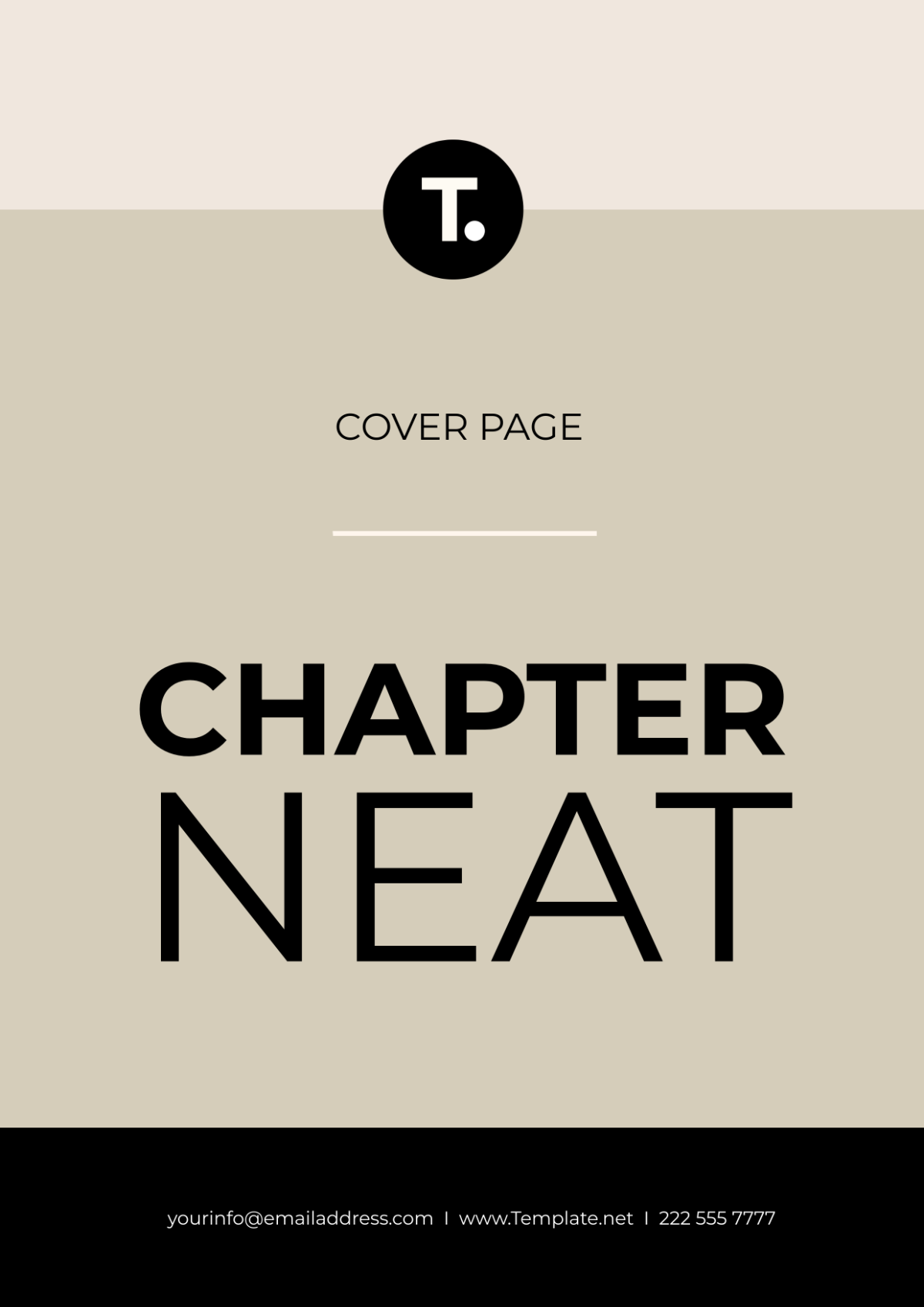 Chapter Neat Cover Page Template
