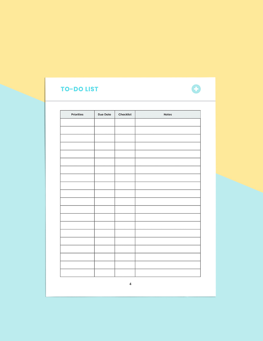 Daily Self Care Planner Template