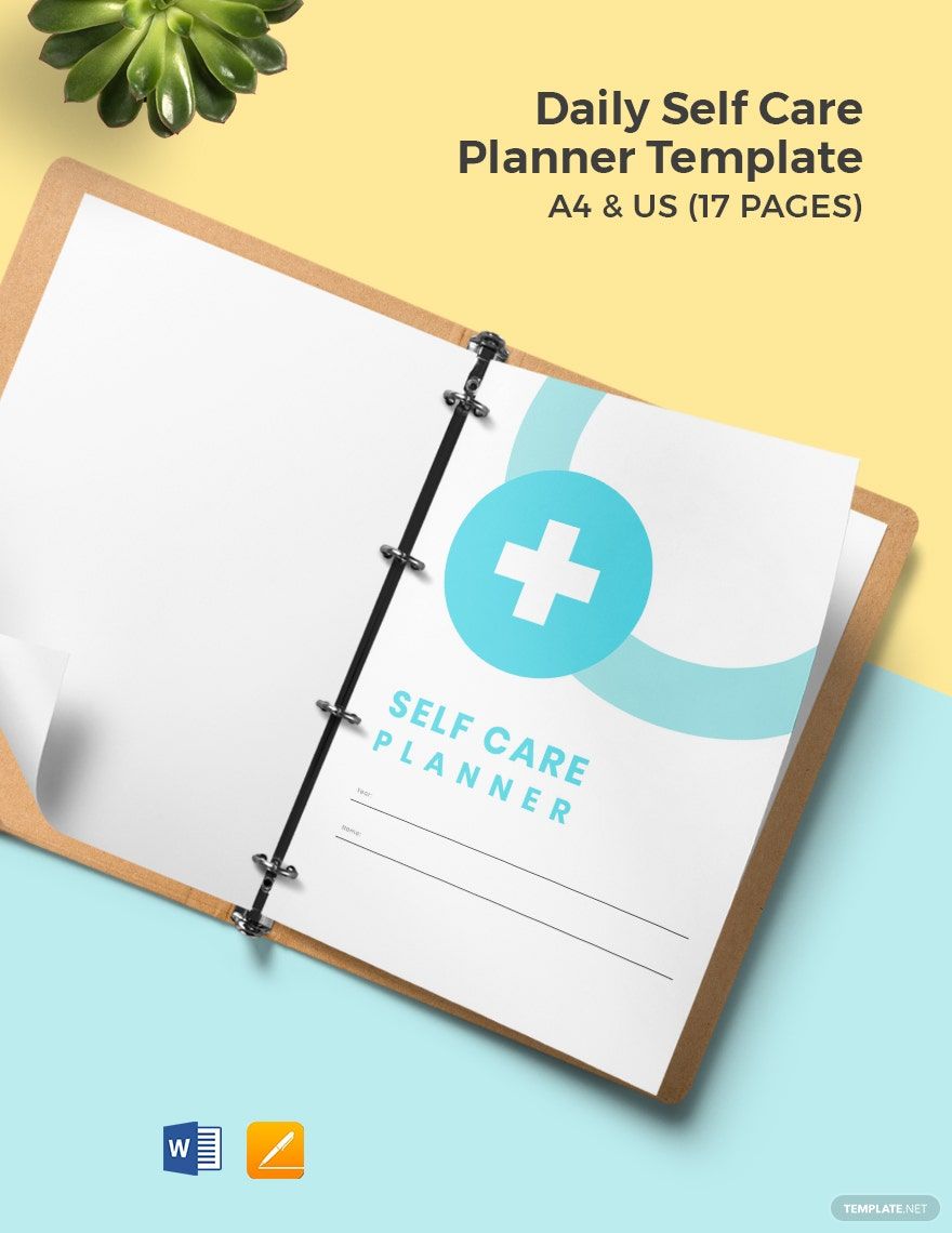 Daily Self Care Planner Template in Word, Google Docs, PDF, Apple Pages