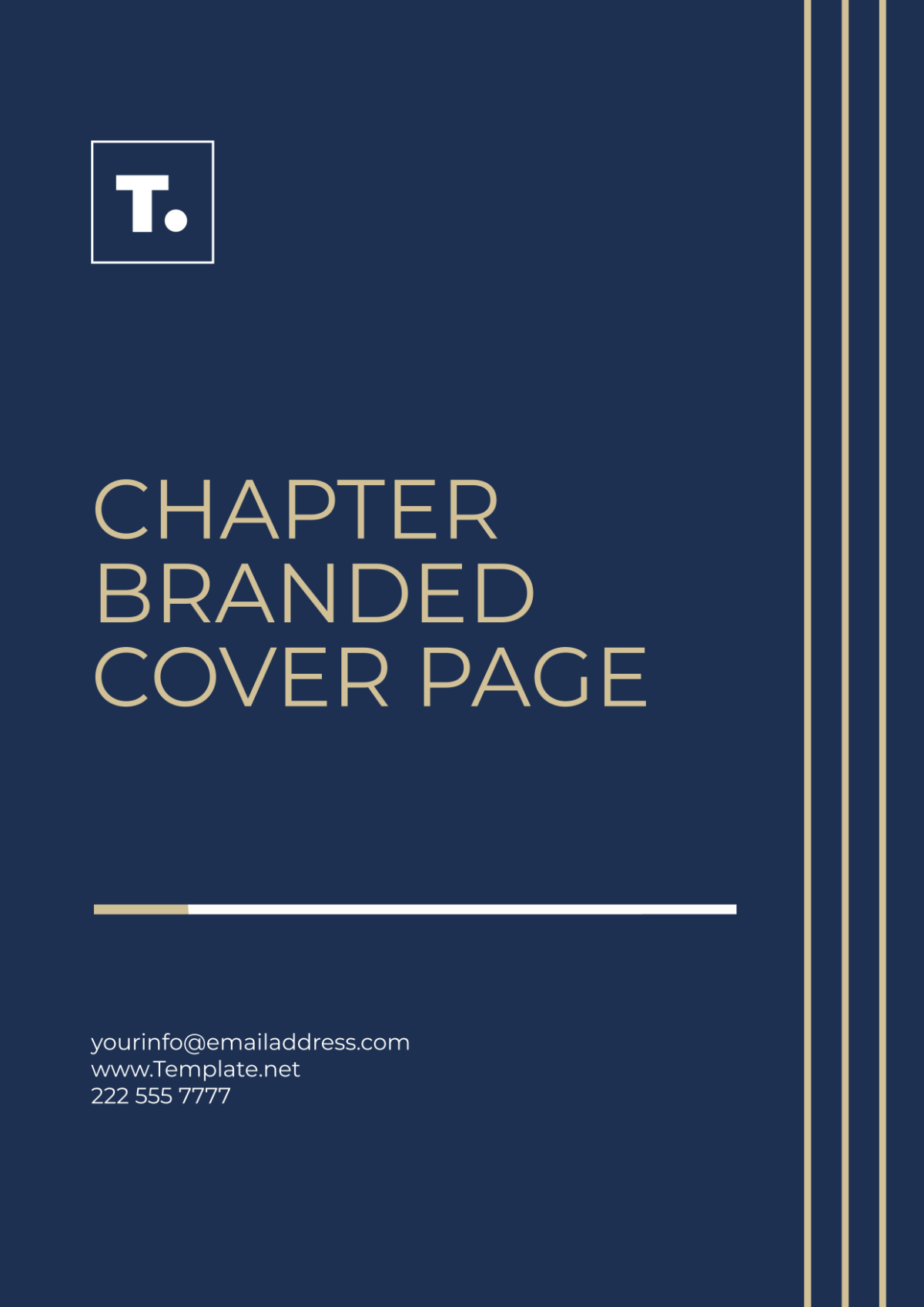 Free Chapter Branded Cover Page Template