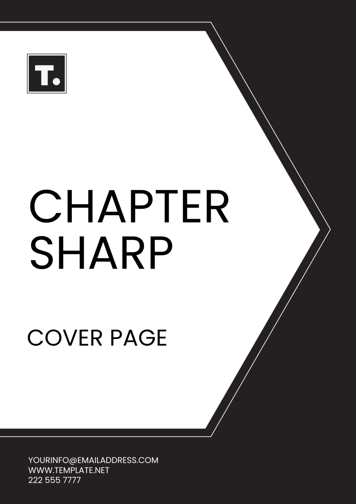 Free Chapter Sharp Cover Page Template